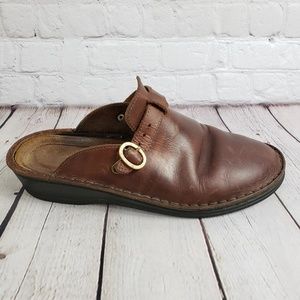 Naot Leather Mules Womens 10 Clogs Slip On Shoes